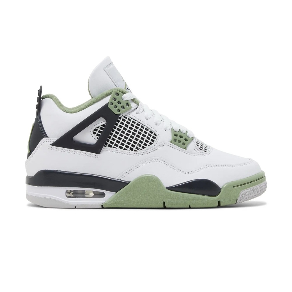 White and Green Sneakers
